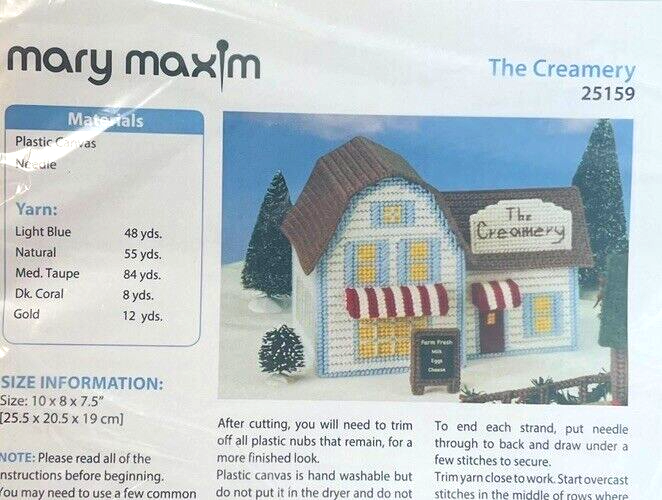 Cross Needle Stitch Plastic Canvas Kit "The Creamery" No. 25159 MARY MAXIM