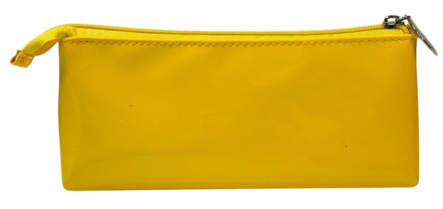 Lurella Cosmetics Neon Brush Set Color: YELLOW with Zipped Cosmetics Bag