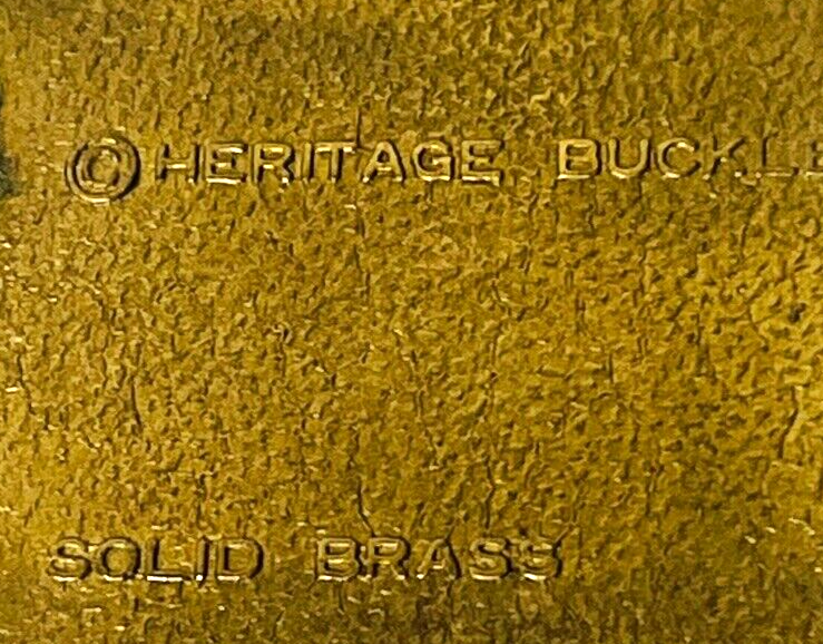 Solid Brass Belt Buckle American Eagle By: Heritage Buckle~L-2.5 X H 2" Vintage
