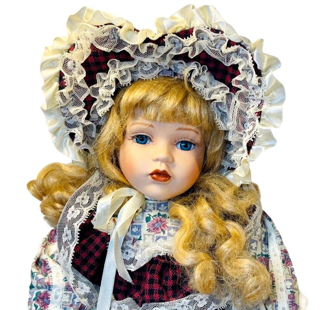 Porcelain Blonde Doll 19 Inch - Weigh 1.12lbs.