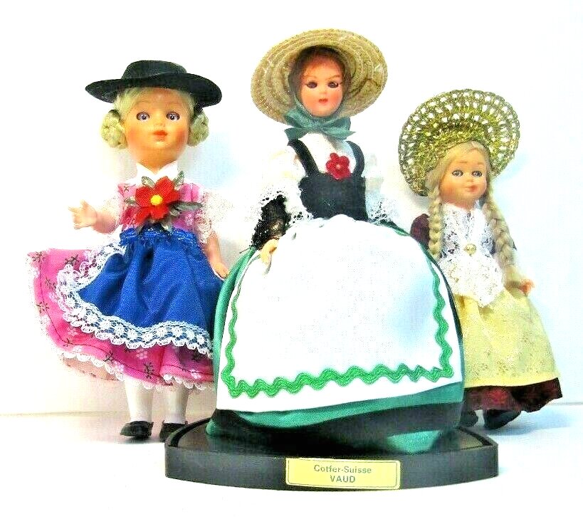 INTERNATIONALMINIATURE DOLLS, COTFER-SUISSE VAUD, AUSTRIA, & GERMANY "MINT"