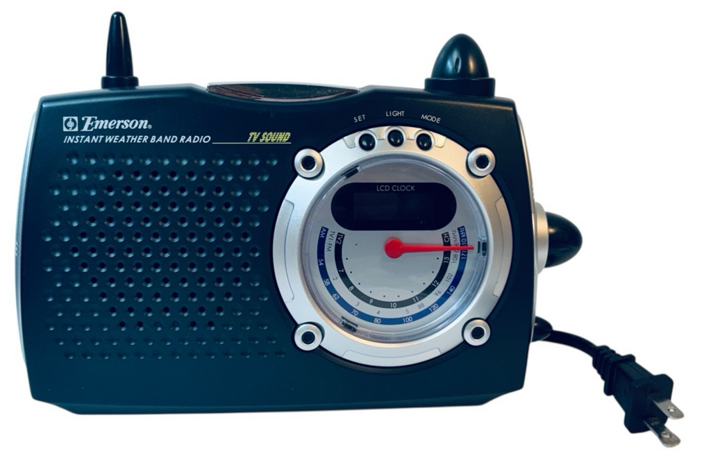 Genuine Emerson (RP6249) Dark Grey Instant Weather Band Radio w/ TV Sound!