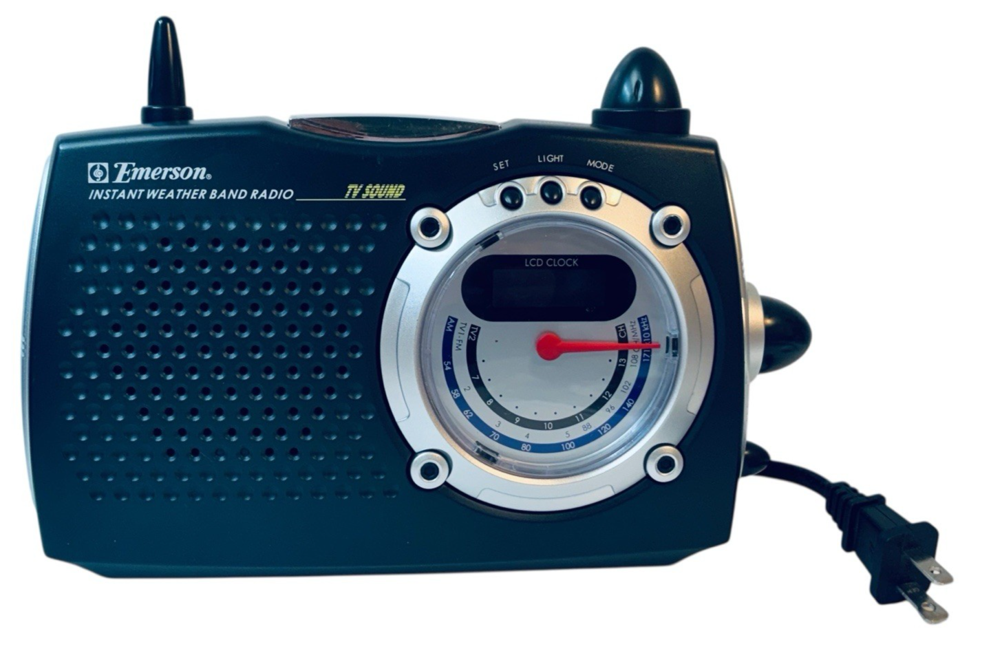 Genuine Emerson (RP6249) Dark Grey Instant Weather Band Radio w/ TV Sound!