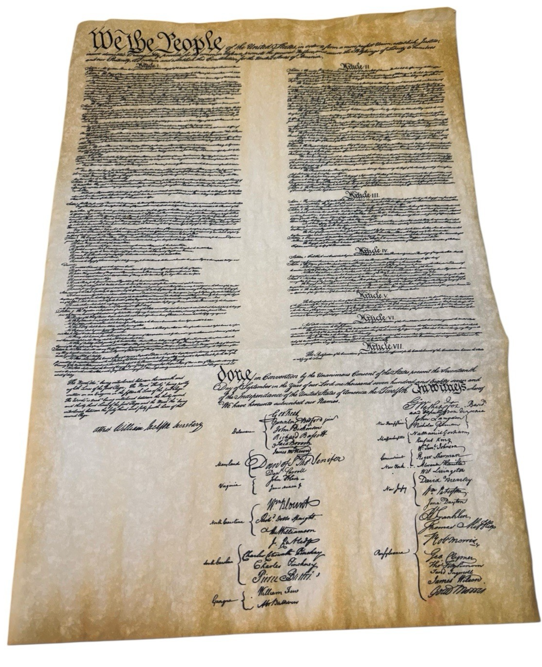 Complete Set of 4 American Historical Documents - Replicas in Original Package