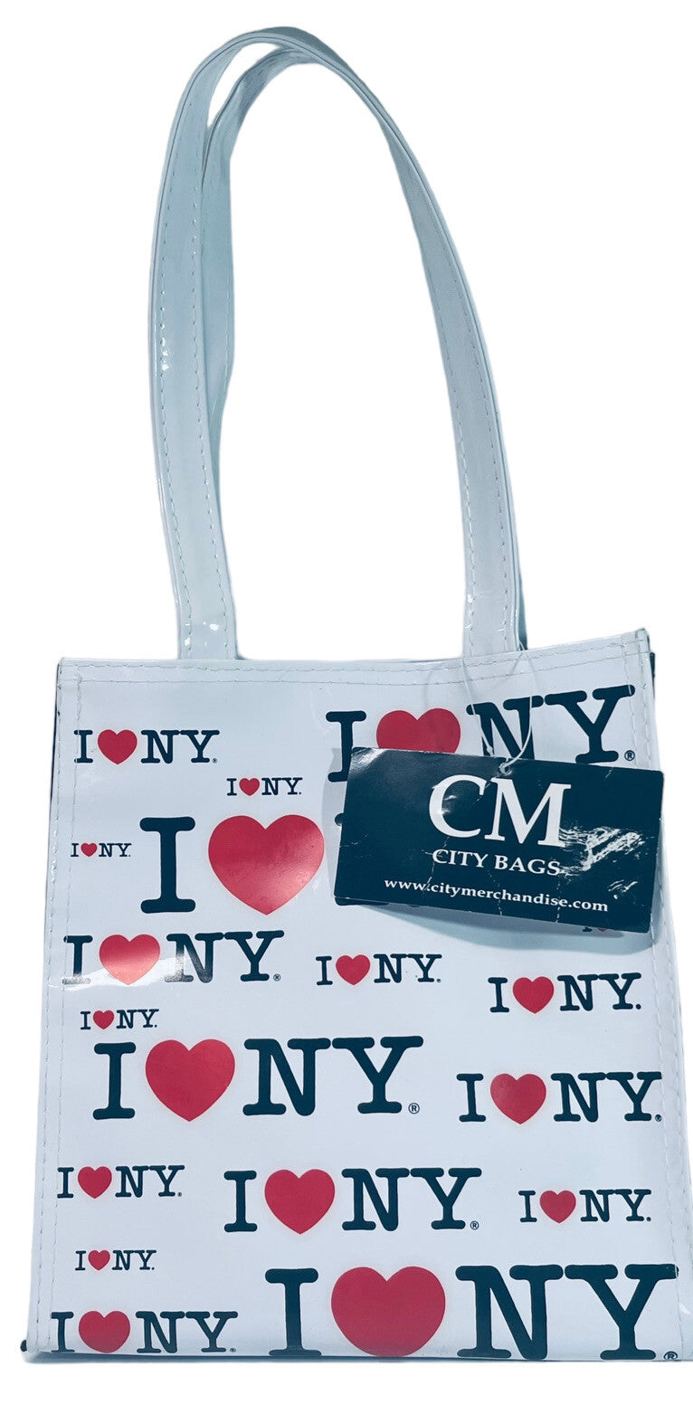CM CITY BAGS I❤️NY TOTE, H 9” X  L 8” X W 4” W, HAND STRAPS 17” ~ NEW W/TAGS.