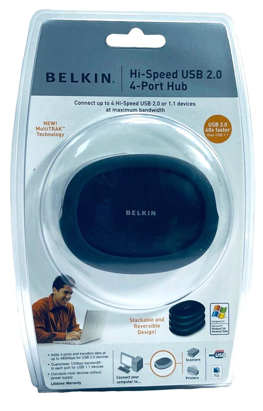 USB 2.04 Port Hub High Speed F5U234V Compatible w/Windows® 98 SE-2000 XP, Belkin