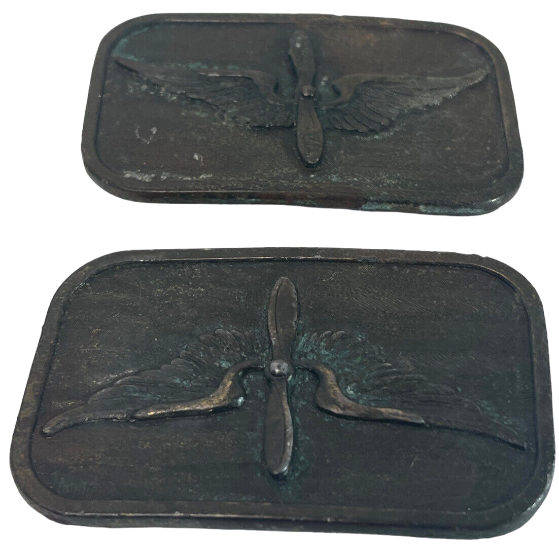 US ARMY BELT BUCKLE AVIATION BRANCH PROPS W/WINGS INSIGNIA "NO BELT LOOP"