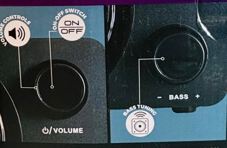 BUGHA Exclusive LED Gaming Speakers & Subwoofer Set of 3 ~ NEW