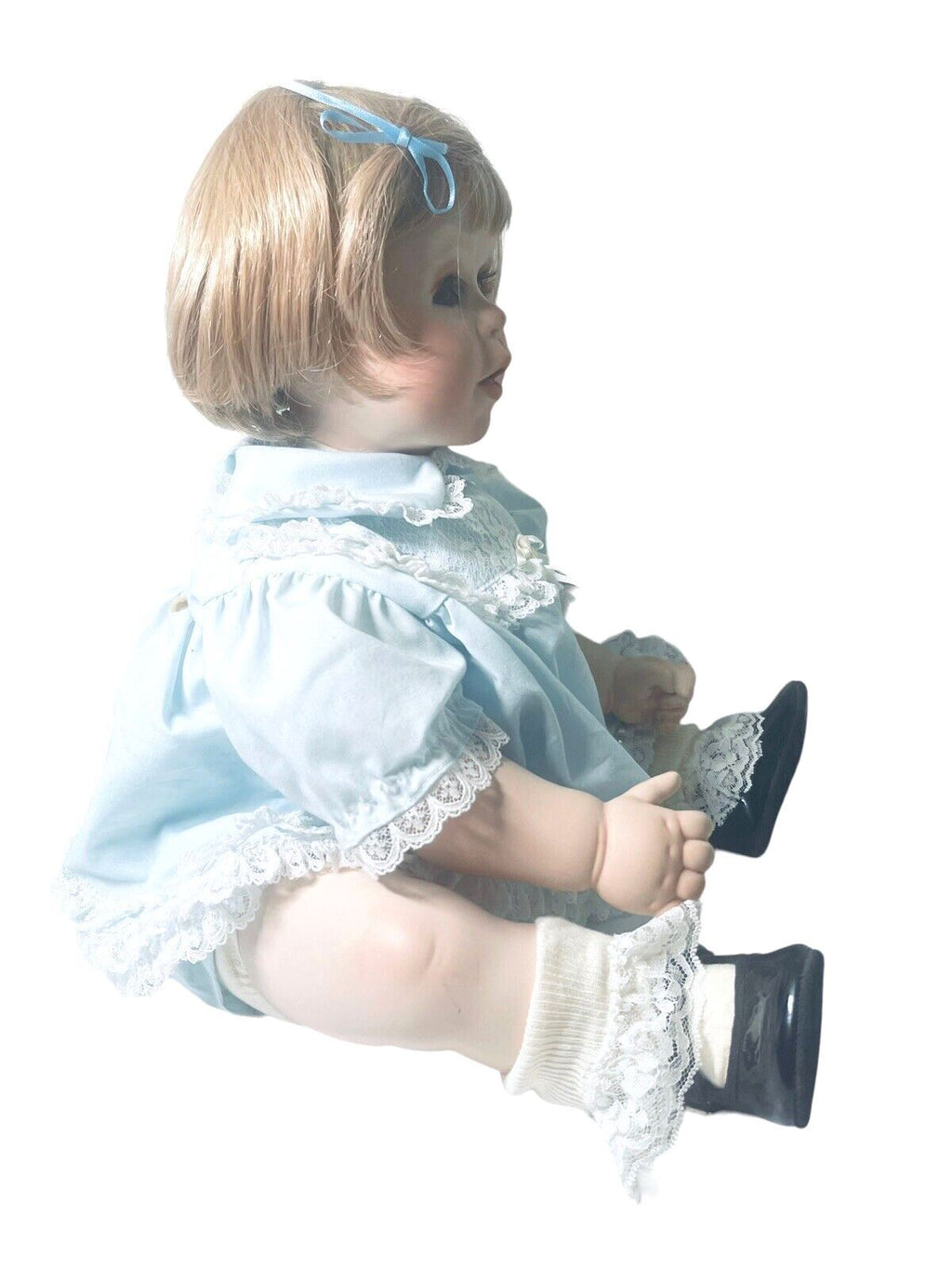 SWEET LIFELIKE Porcelain Blonde Doll (L 20"XW 10"~Wt 4.7lbs) Wears 6mth Clothing