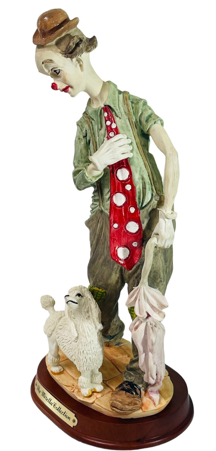 The Mirella Collection Hobo The Clown w/Poddle Dog ~ Free Standing Figurine MINT