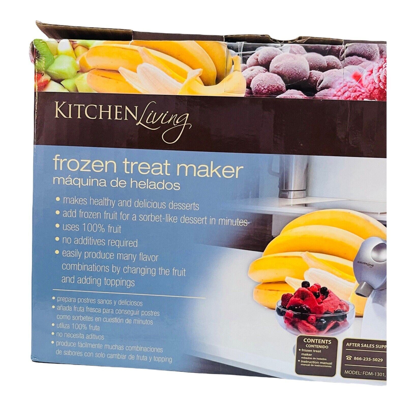 BRAND NEW Frozen Treat Maker "Makes HEALTHY Delicious Treats" KITCHEN LIVING