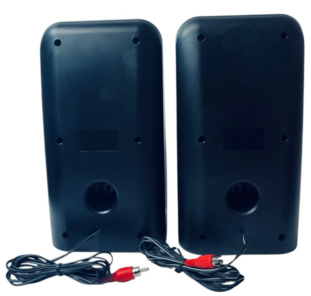 ONN Stereo Speakers 10 X 5 Inches, Audio Port, Set of 2 (Without-Hub).
