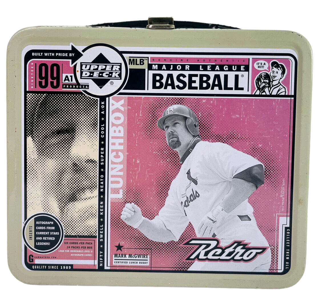 Upper Deck Retro Metal Lunch Box Mark McGwire Empty 1999 ~ PRELOVED.