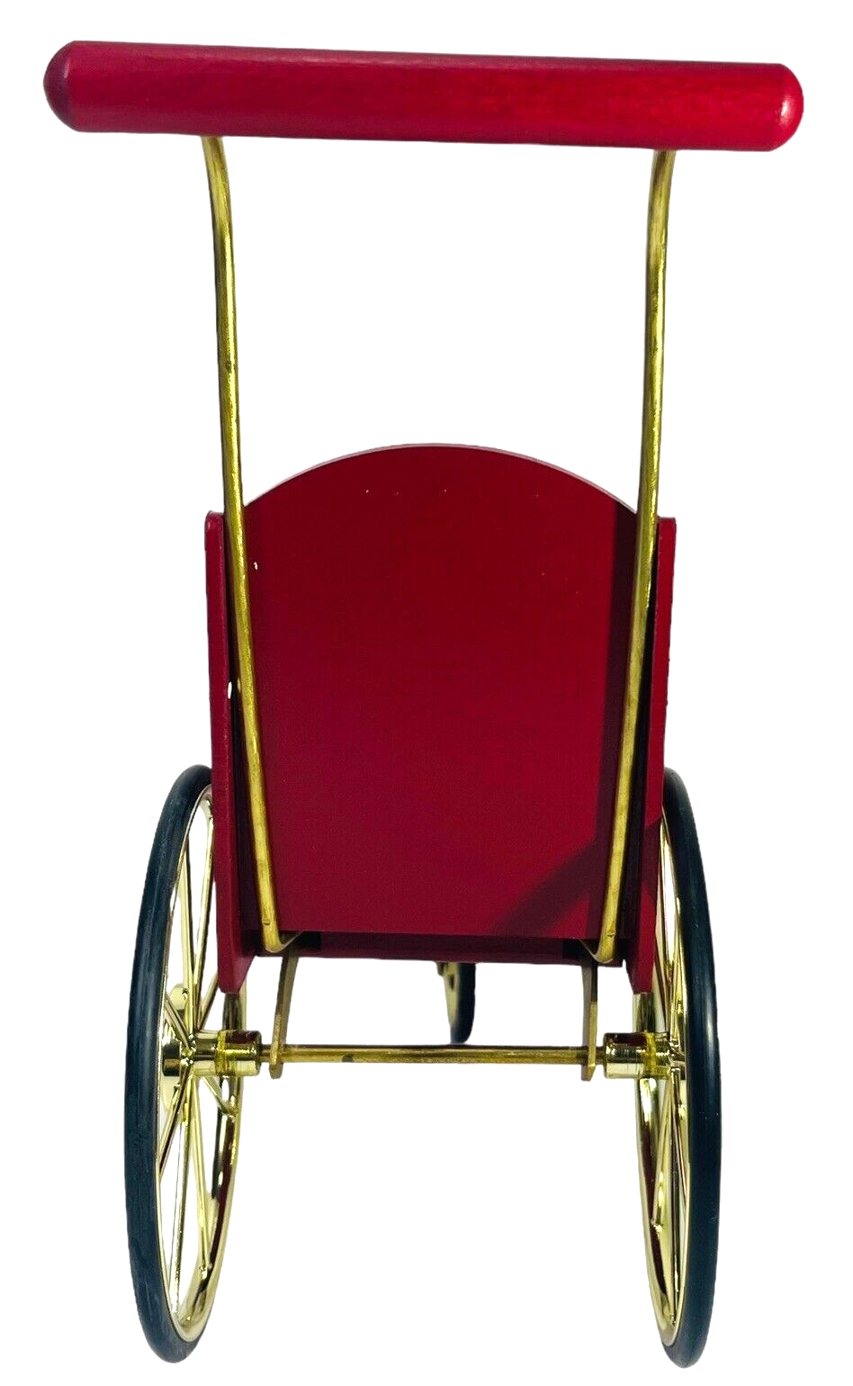 Red Wood Sleigh GREAT CENTER PIECE Material: Wood-Metal-ABS Plastic-Rubber