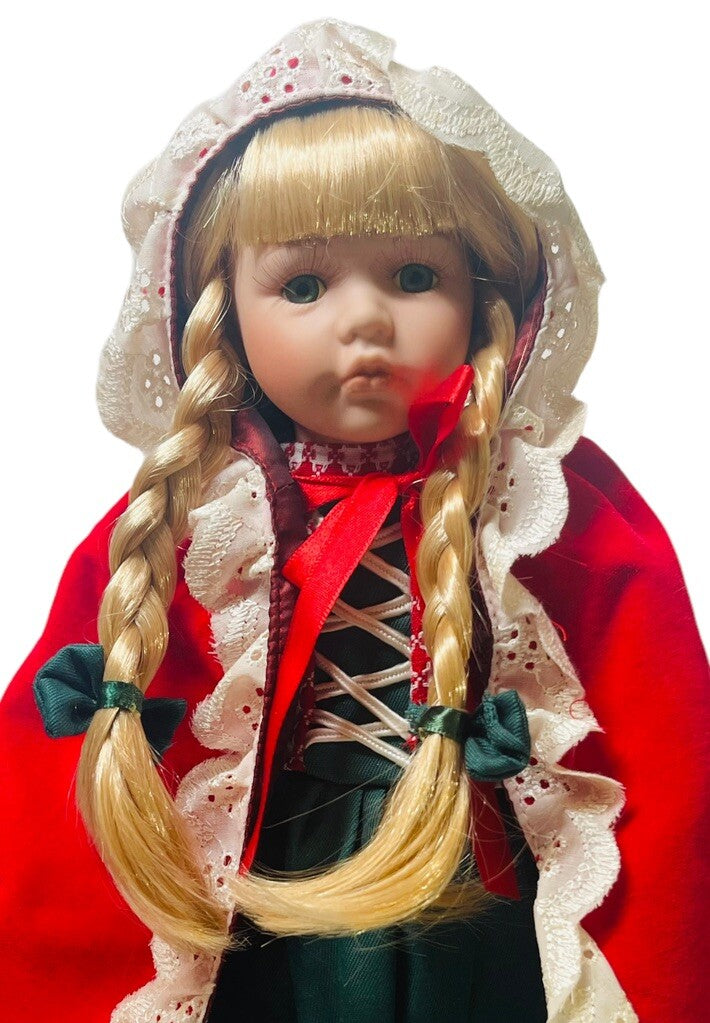 Little Red Riding Hood Doll w/Wicker Basket, Original Box Duck House Heirloom