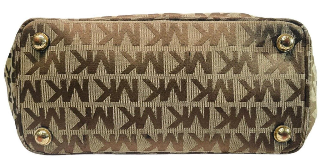 Signature Gilly Tote Leather Strap Gold Studs Designer MK w/Dustbag Michael Kors
