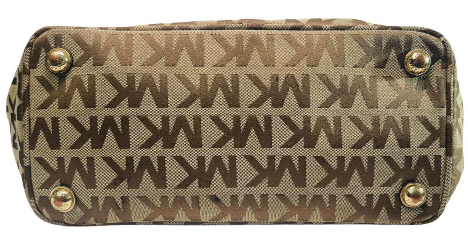 Signature Gilly Tote Leather Strap Gold Studs Designer MK w/Dustbag Michael Kors