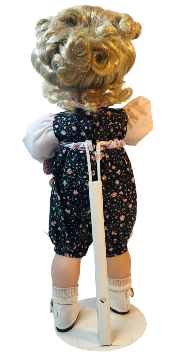 1991 Knowles Porcelain Collector's 14” Doll 4305A By Jan Goodyear W/Stand~Box