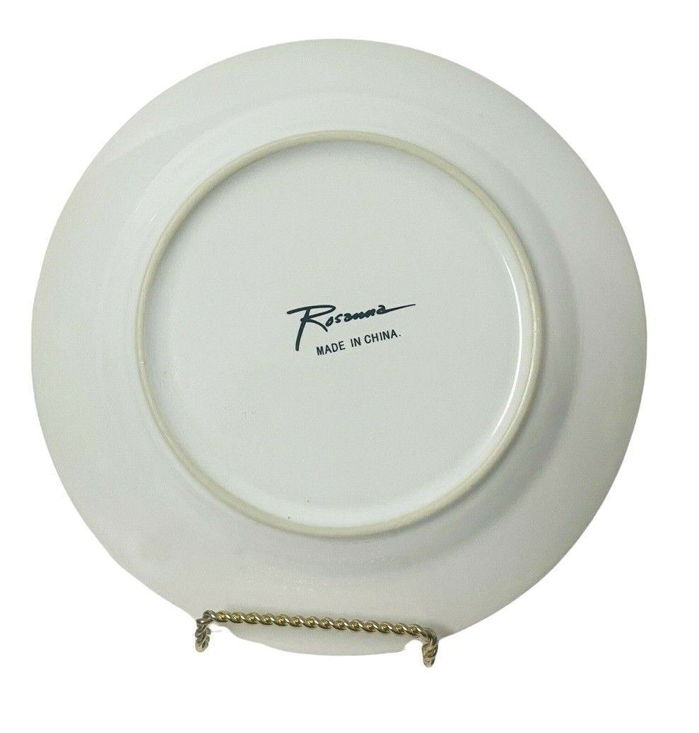 Rosanna Decorative Dessert Plates, Set of 4 Different Themes~w/Storage Box-MINT
