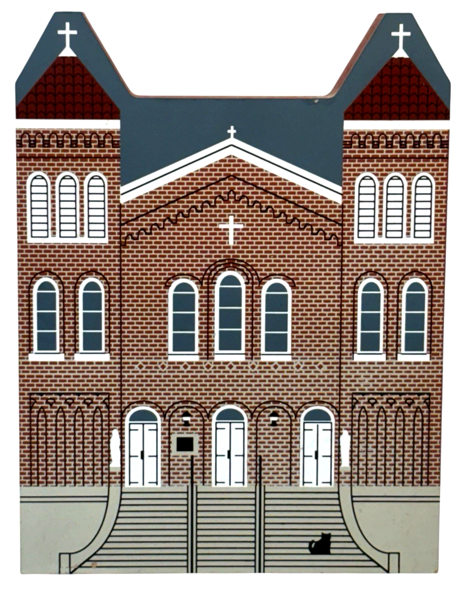 1995 The Cat's Meow Wooden St. Michael's Catholic Church Built 1857 Galena, IL.