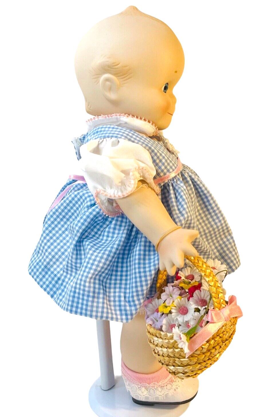KEWPIE PORCELAIN DOLL 11” ©JESCO 1997 (100% PORCELAIN) W/ORIGINAL BOX/STAND