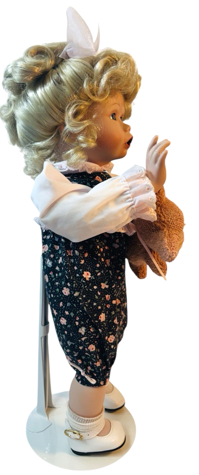 1991 Knowles Porcelain Collector's 14” Doll 4305A By Jan Goodyear W/Stand~Box
