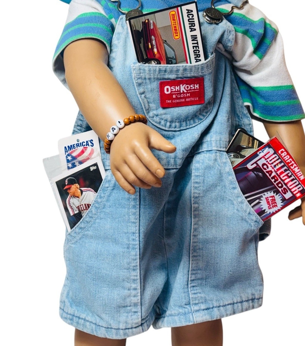 Annette Himstedt "KAI" 1st Boy 24" Doll Vinyl, 5.7lbs. w/Accessoires/Hat/Stand.