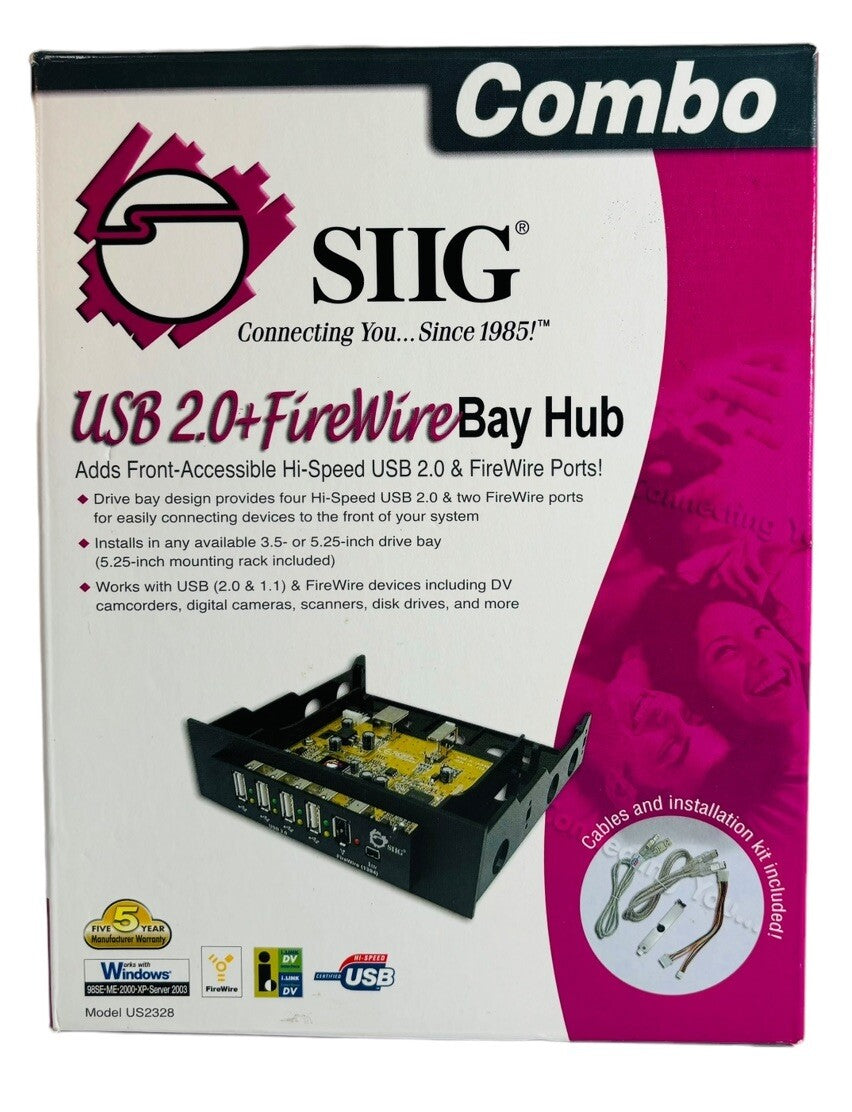 SIIG  USB20+1394 6-Port Bay (JUH62B22) 4-Ports Internal Hub "NEW"