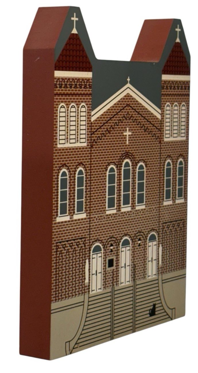 1995 The Cat's Meow Wooden St. Michael's Catholic Church Built 1857 Galena, IL.