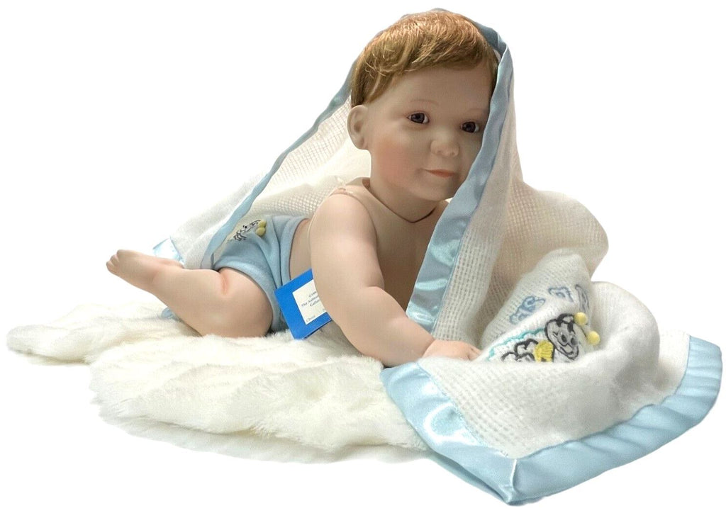 ASHTON-DRAKE GALLERIES 19'' BOY DOLL TC04229 PORCELAIN w/CERTIFICATE 1994