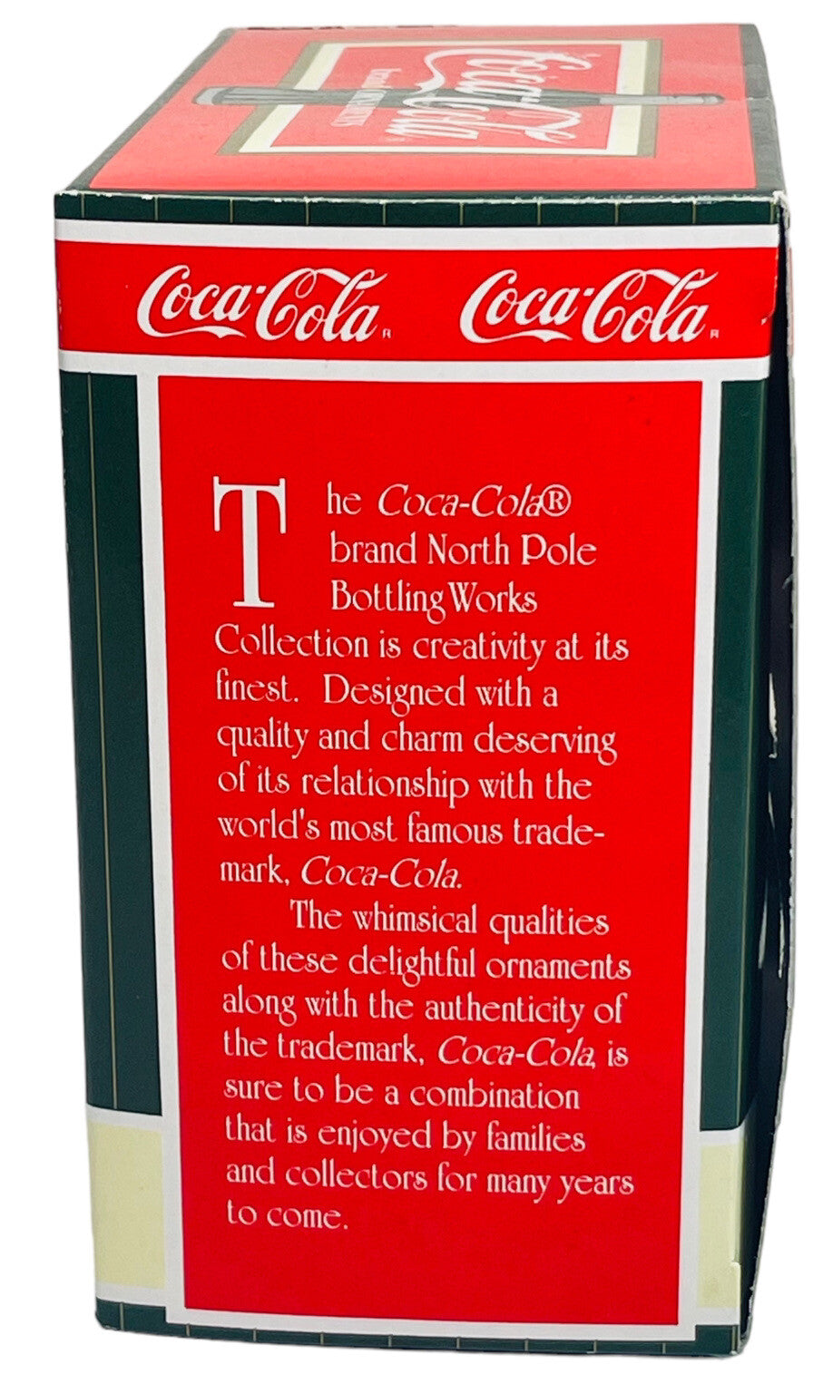 1997 Coca Cola Truck Ornament Holding a Bottle of Coke W/Santa's Ornament