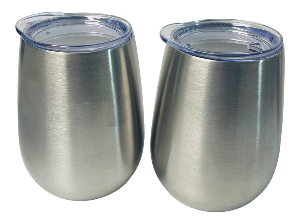 VACUUM TUMBLERS W/LIDS Aluminum (16oz Water Bottle & 2-10oz. Cups) NEW