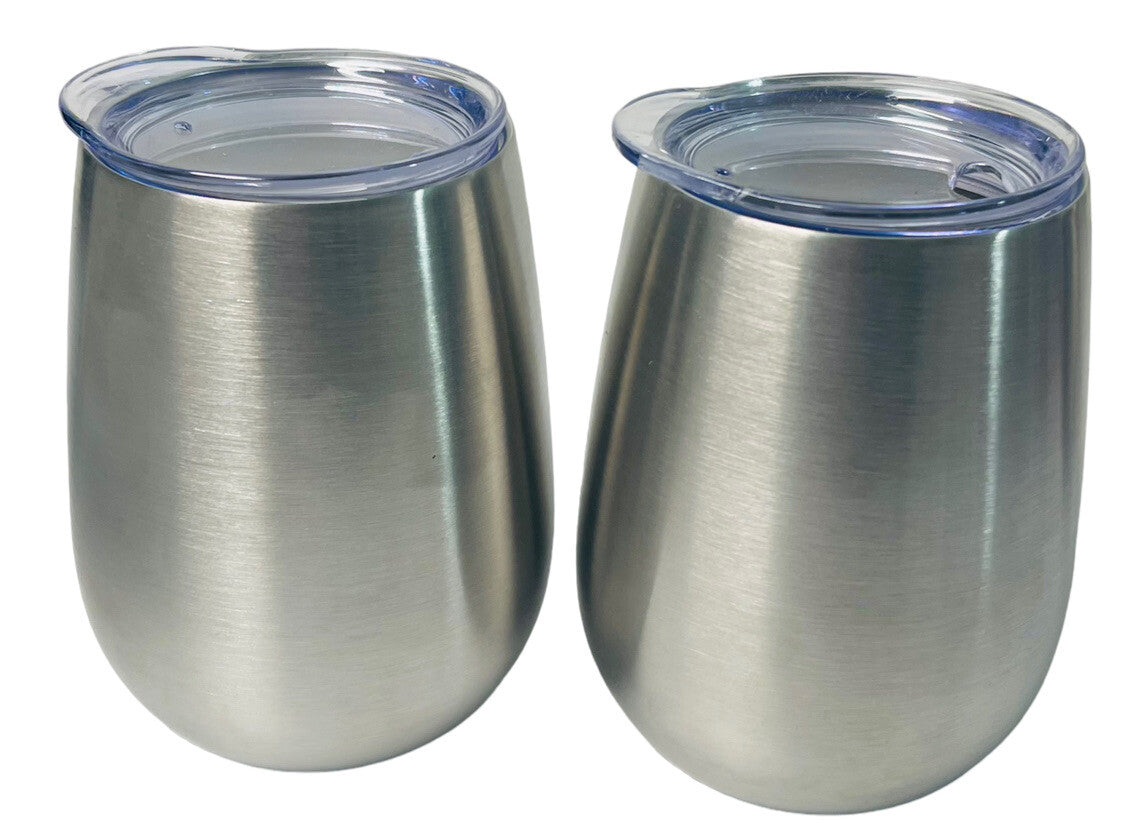 VACUUM TUMBLERS W/LIDS Aluminum (16oz Water Bottle & 2-10oz. Cups) NEW