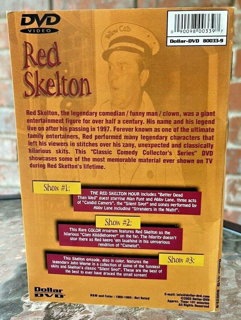 Classic Red Skelton Comedy Collector's Series DVD - Disc Vol. 2 "Excellent"