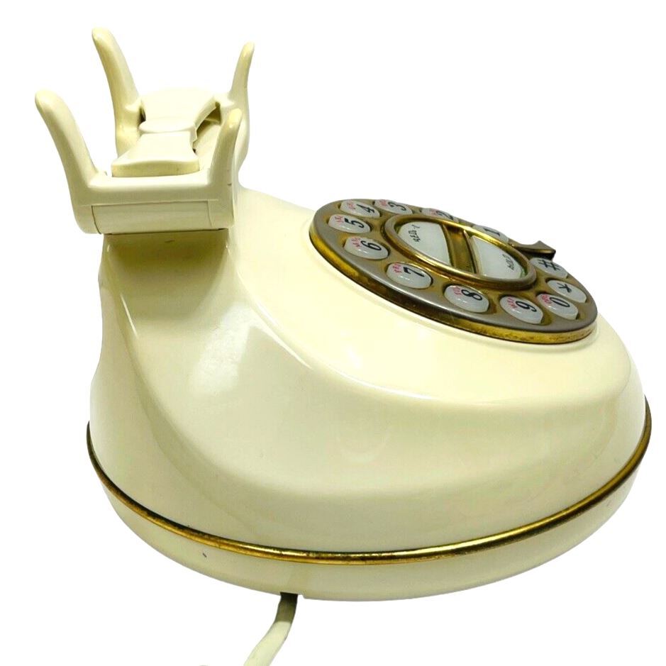 Phone Rotary Push Button Model Natalie, French Style HAC TTI329 "VINTAGE-WORKS"