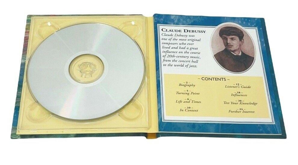 CLASSIC COMPOSERS MOZART, DEBUSSY, & GERSHWIN CDS, w/24 PAGE BOOKLET, LOT of 3.