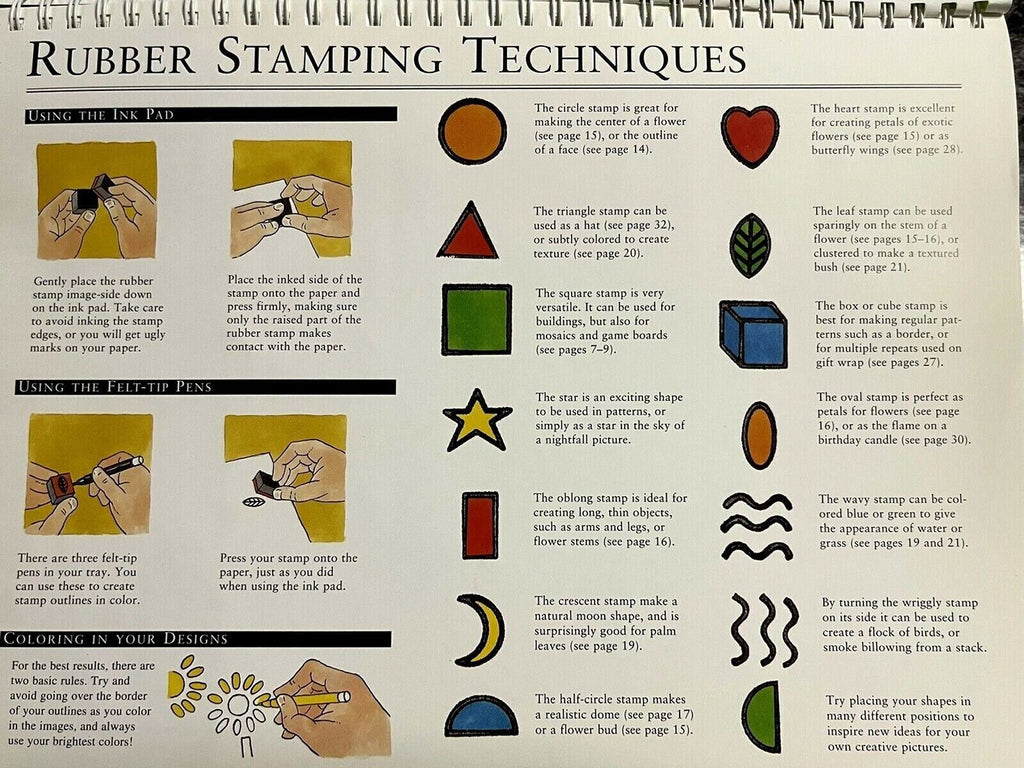 Craft Works Rubberstamping Book, Inkpad & More, Interactive Instruction Book