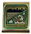 BSA COMMUNITY LIVING METAL BELT SLIDE MERIT CLIP BOY SCOUTS OF AMERICA VINTAGE