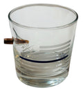 Thin Blue Line Rock Glass w/CNC'd Copper Bullet (Lead/Gunpowder Free) Seek Deek.