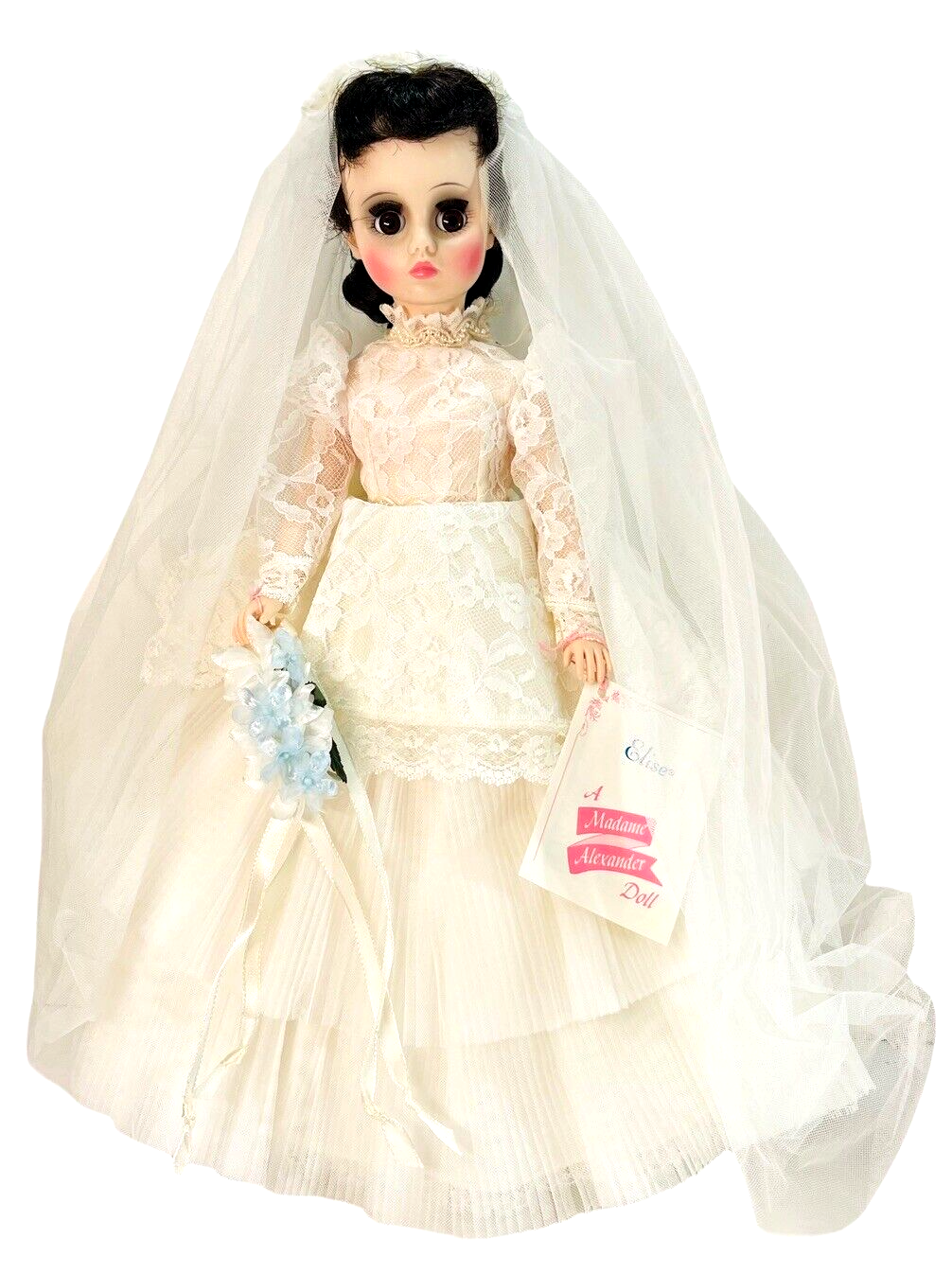 Madame Alexander DOLL 17" ELISE BRIDE #1685 ~ Brown Hair/Blue Eyes.