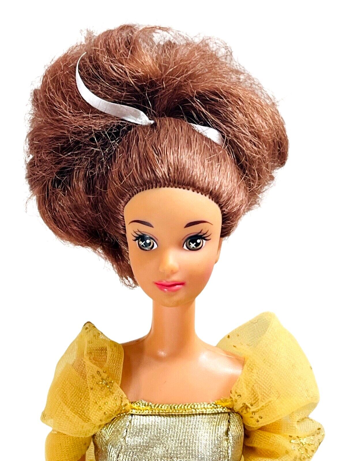 1966 MATTEL Princes Barbie Doll Barbie - Wearing A Gold Evening Gown
