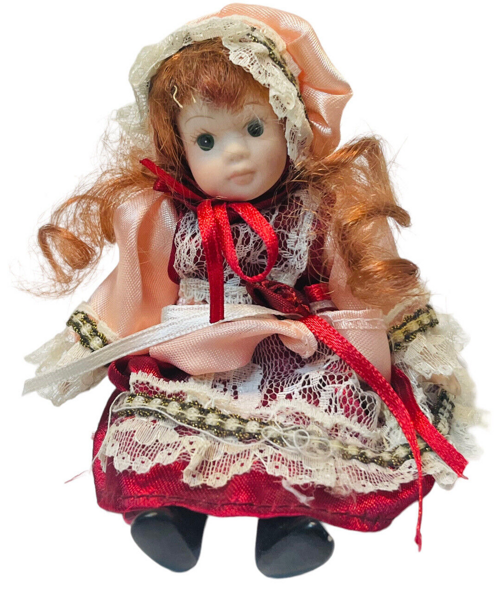 Fancy Friends 4" Porcelain Dolls Lot-2 Collectibles Green Trading VINTAGE