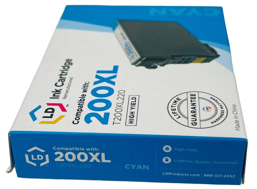 CYAN Ink Cartridge ™ Compatible with: 200XL T200XL220 HIGH YIELD ~ LD