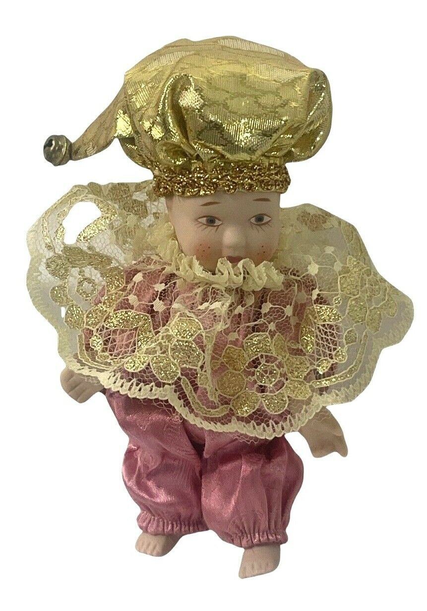 Lot of 2 Vintage Porcelain Bisque Clowns - EXCELLENT CONDITION