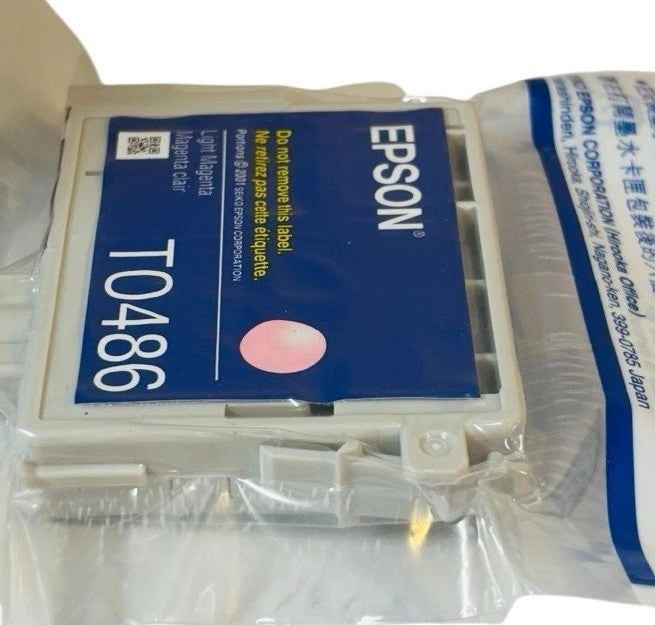Genuine EPSON Ink CartridgeT0486 "Light Magenta" Factory Sealed-NEW