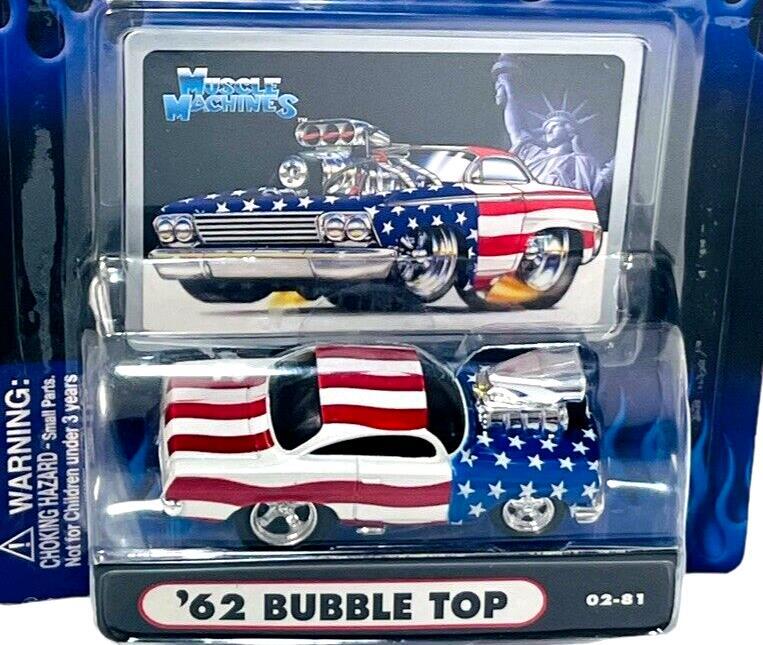 1962 BUBBLE TOP 02-81 Die Cast Adult Collectible 1:64 Scale Muscle Machines-NEW