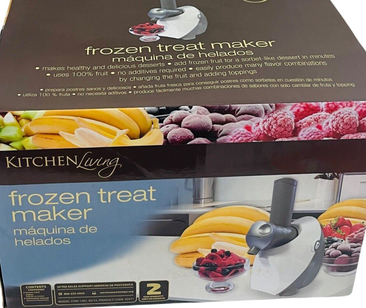 BRAND NEW Frozen Treat Maker "Makes HEALTHY Delicious Treats" KITCHEN LIVING