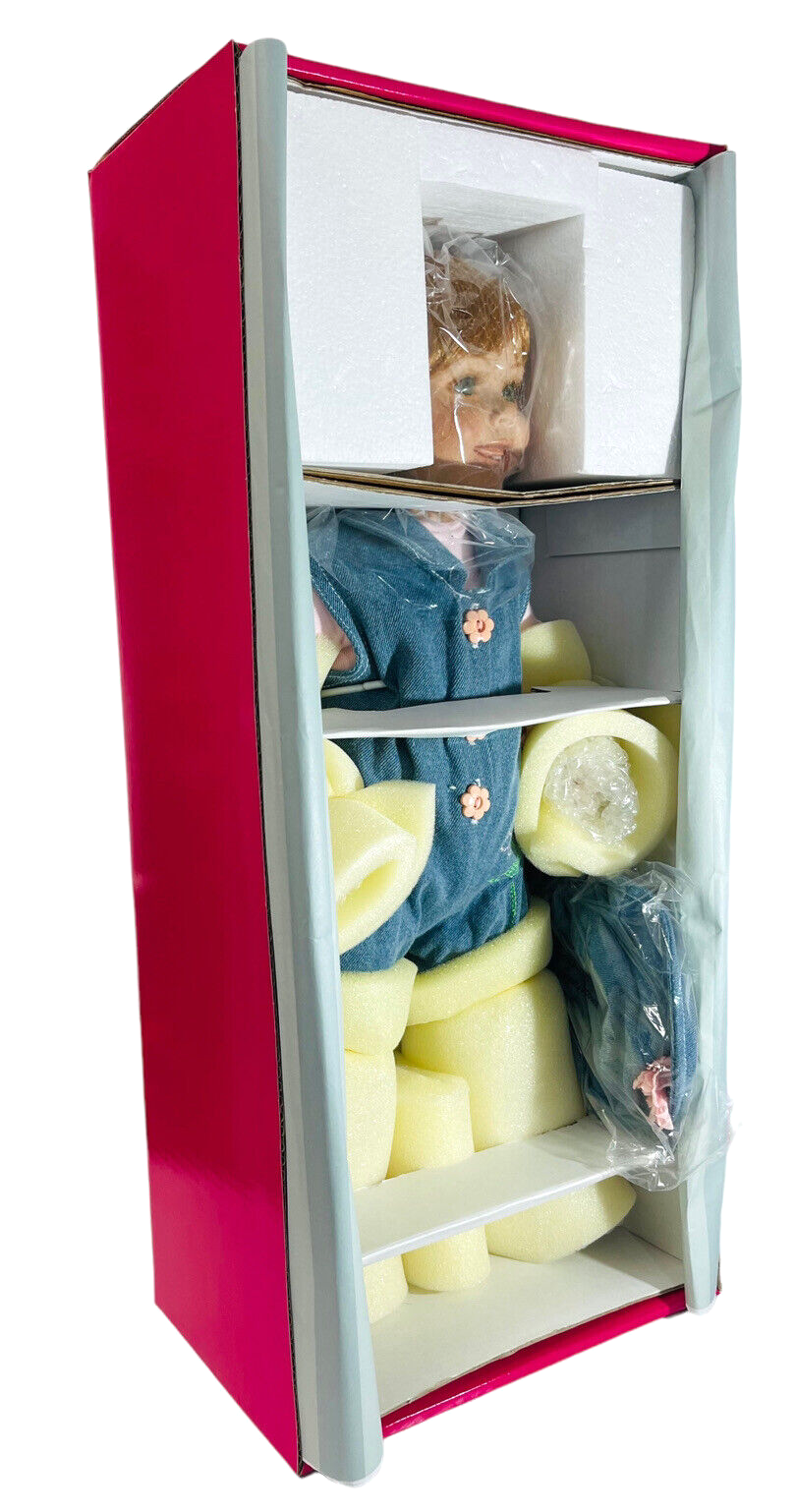 TODDLER DOLL 21'' PEGGY, PORCELAIN W/ORIGINAL BOX & COA - MARIE OSMOND