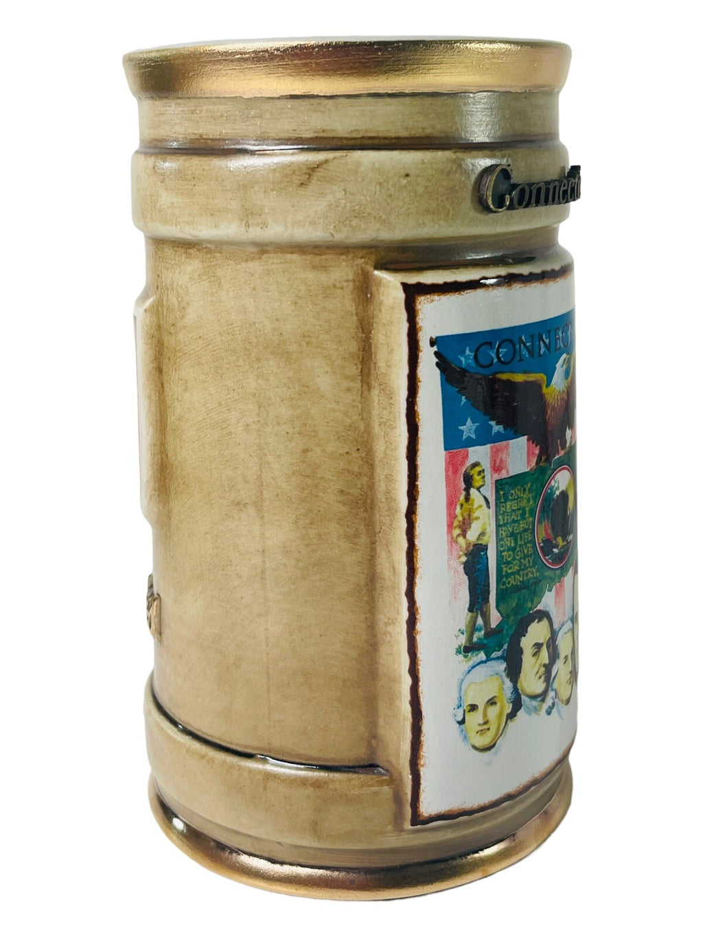 Connecticut Colony Ceramic Stein Mug, 1976 USA 200 Years Celebration