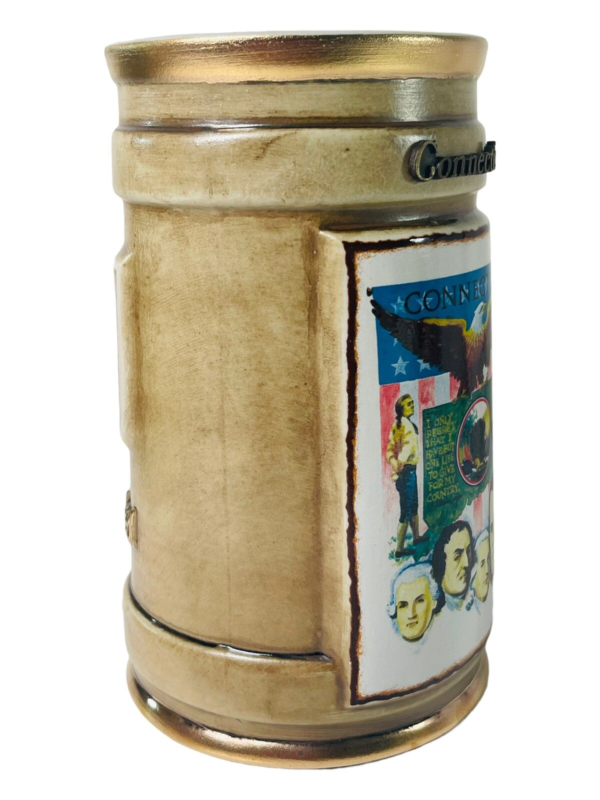 Connecticut Colony Ceramic Stein Mug, 1976 USA 200 Years Celebration